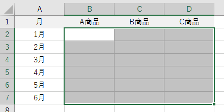 マウスで選択